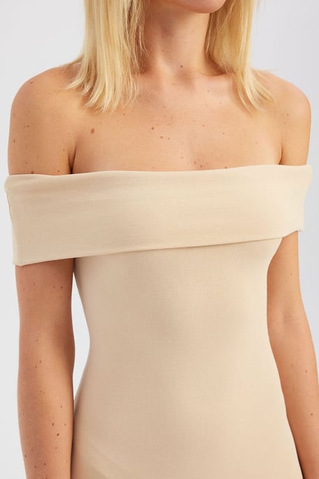 Schulterfreies Mini Bodycon Kleid - Image 5