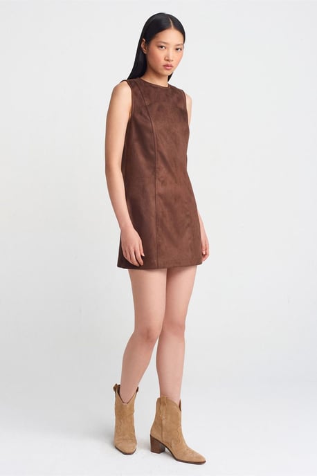 Ärmelloses Kunstleder-Minikleid - Image 3
