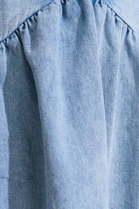 Mini Baumwoll-Denim Halterkleid - Image 4