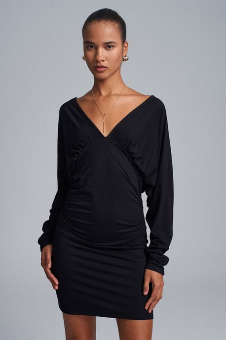 Bodycon-Mini Kleid mit Drapierung - Image 1