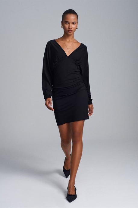 Bodycon-Mini Kleid mit Drapierung - Image 4