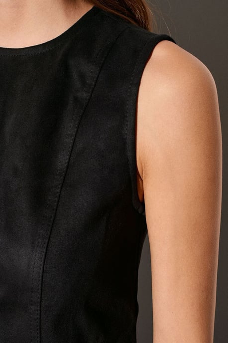 Ärmelloses Kunstleder-Minikleid - Image 4