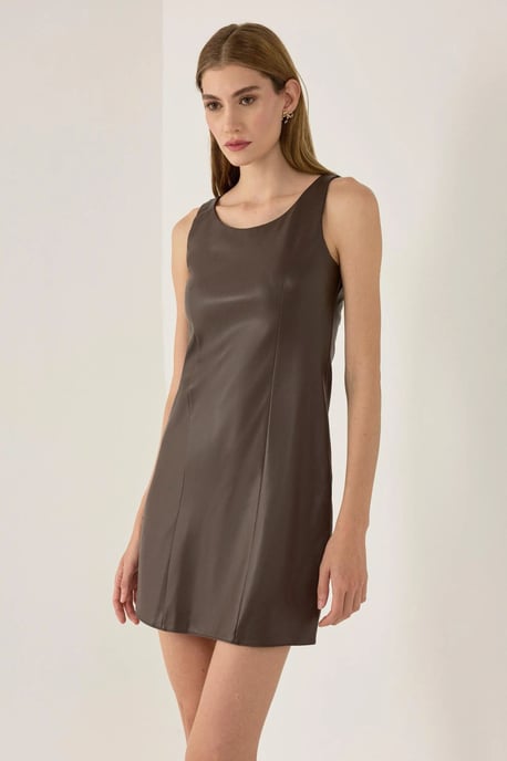 Kunstleder Mini Kleid - Image 1