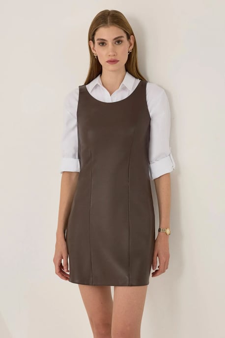 Kunstleder Mini Kleid - Image 2