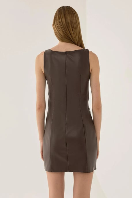 Kunstleder Mini Kleid - Image 4