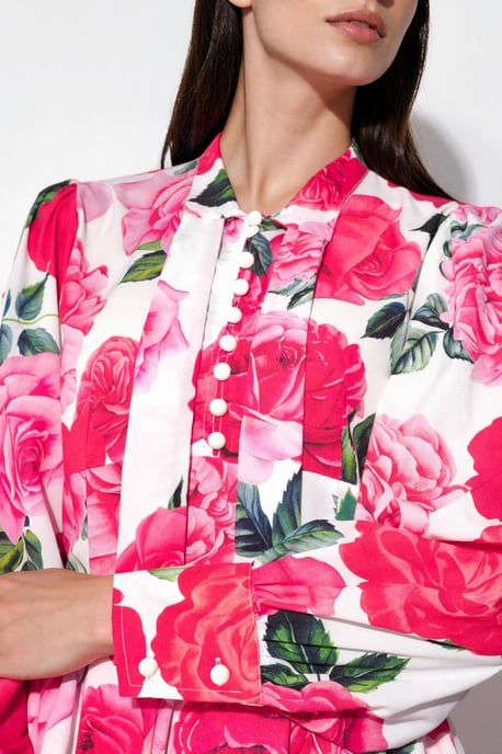 Florales Minihemdkleid mit Schleifendetail - Image 5