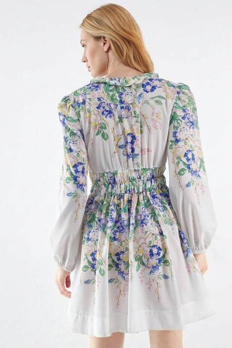 Blumiges A-Linien-Minikleid - Image 3
