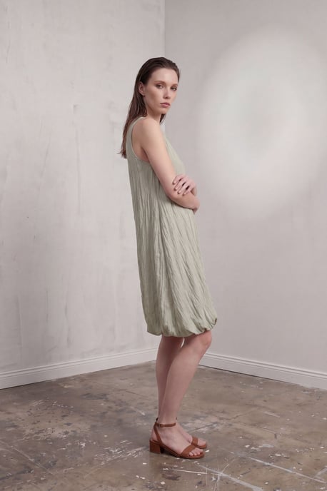 Lässiges Mini-Kleid aus strukturiertem Lyocell - Image 2