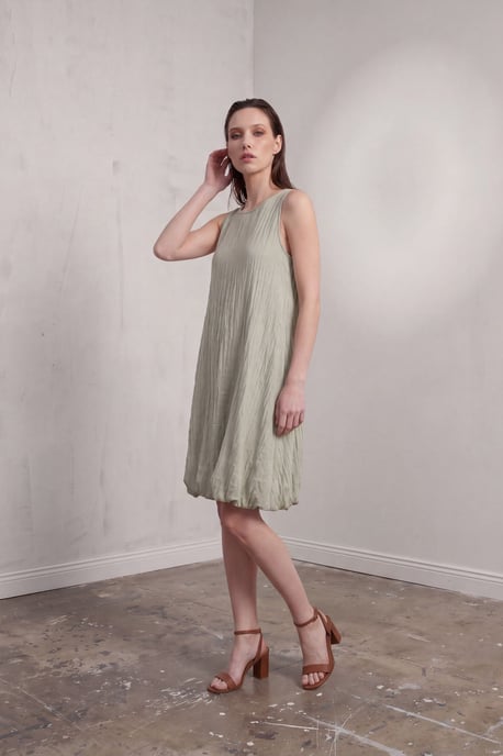 Lässiges Mini-Kleid aus strukturiertem Lyocell - Image 3