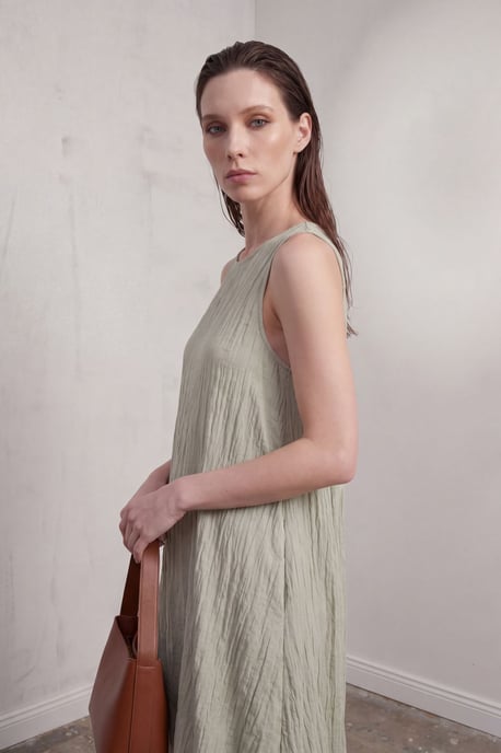 Lässiges Mini-Kleid aus strukturiertem Lyocell - Image 6