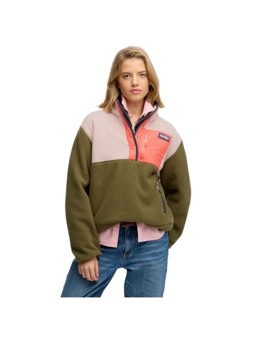Superdry Damen-Fleecejacke mit Farbblockmuster - Image 1