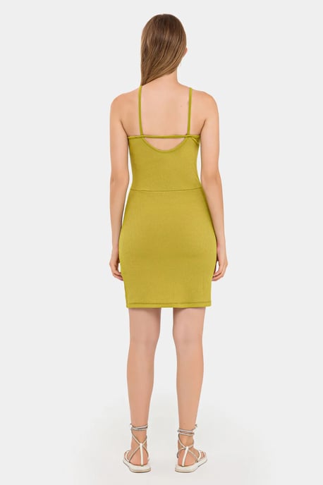 Ärmelloses Halfter-Mini-Kleid mit seitlichem Schlitz - Image 4