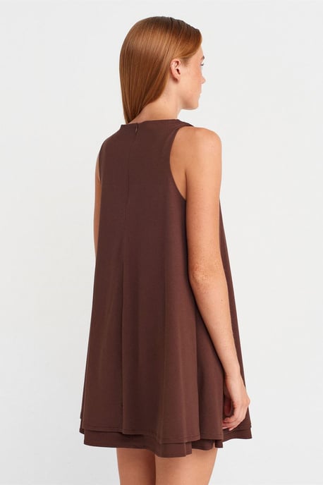 Baumwoll-Popeline Ärmelloses Mini Shift-Kleid - Image 2