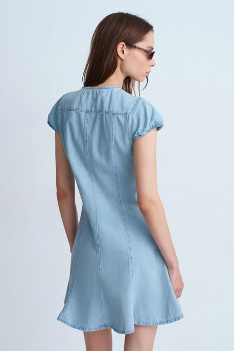 Mini-Denim-A-Linienkleid - Image 2