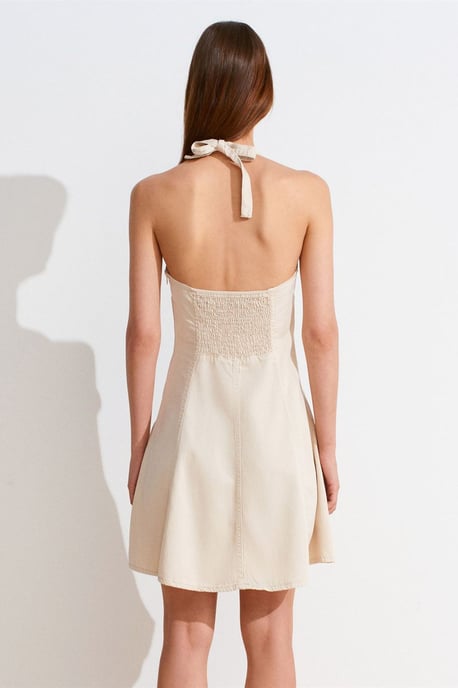 Halter Neck A-Linien Mini-Kleid - Image 2