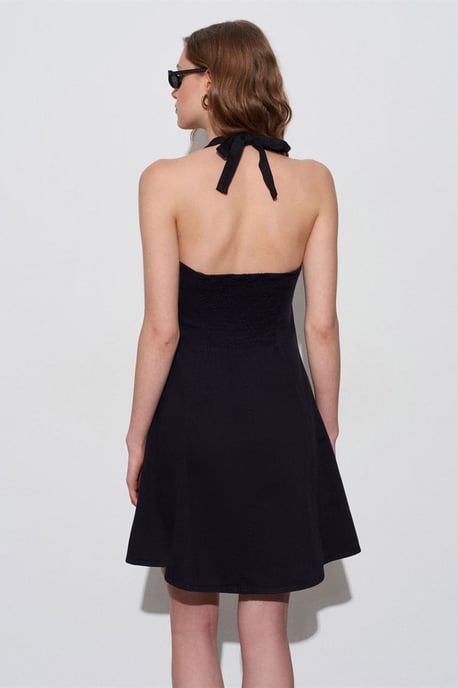 Halter Neck A-Linien Mini-Kleid - Image 2
