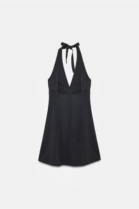 Halter Neck A-Linien Mini-Kleid - Image 5