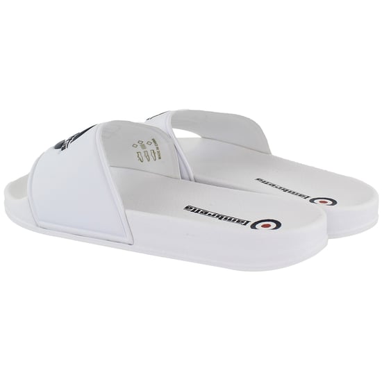 Lambretta Pace Mens White Sliders - Image 4