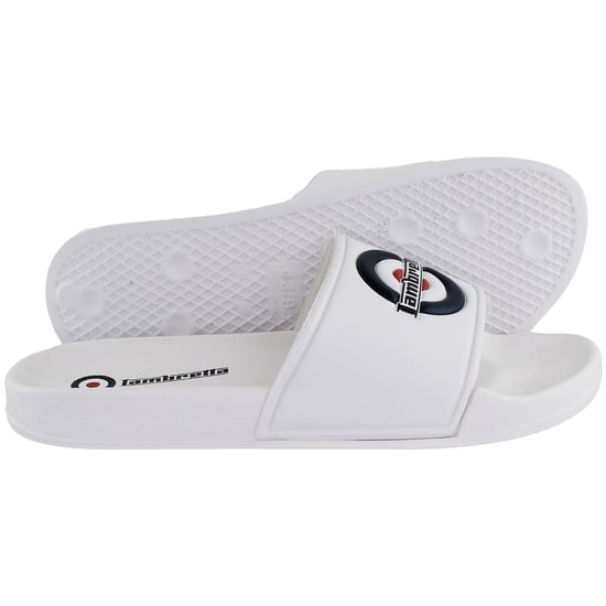 Lambretta Pace Mens White Sliders - Image 5