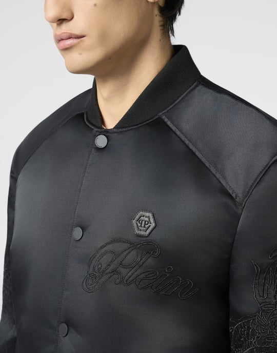 Satin Bomber Jacket Skull Dragons Dragons - Image 3