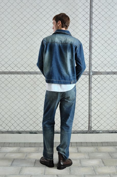 Denimknopfjacke mit Tasche - Image 3