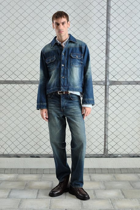 Denimknopfjacke mit Tasche - Image 4