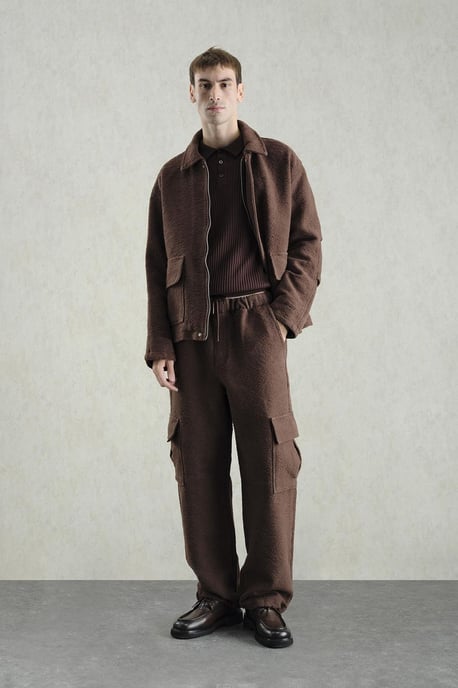Strukturierte Jacquard-Baumwolljacke - Image 2