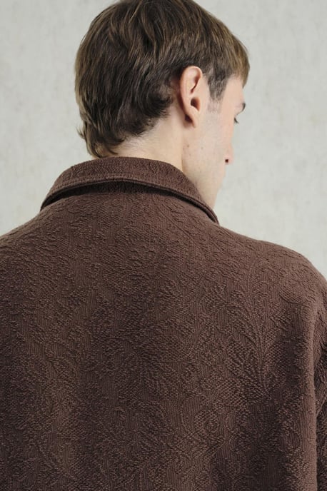 Strukturierte Jacquard-Baumwolljacke - Image 5
