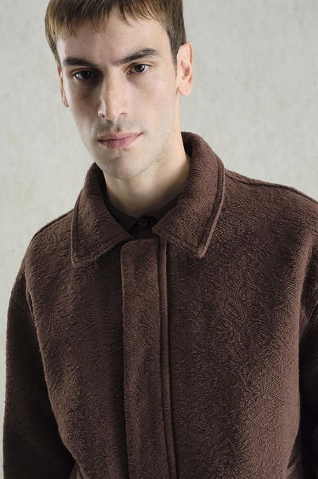 Strukturierte Jacquard-Baumwolljacke - Image 6