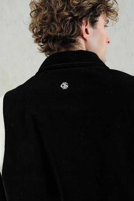 Giesto Farbblockierte Samtjacke - Schwarz - Image 3