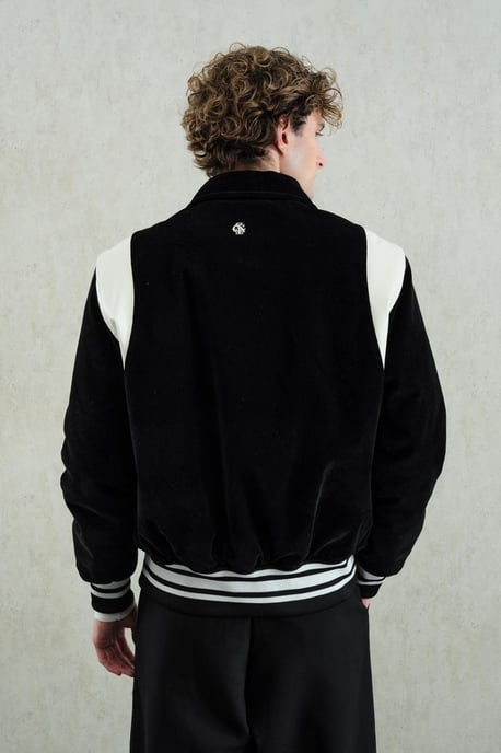 Giesto Farbblockierte Samtjacke - Schwarz - Image 4