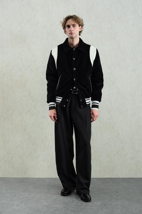 Giesto Farbblockierte Samtjacke - Schwarz - Image 6