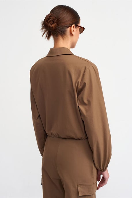 Damen Baumwoll-Popeline Zip-Jacke - Image 2