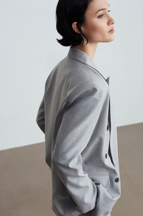 Damen Crepe Blazerjacke - Image 2
