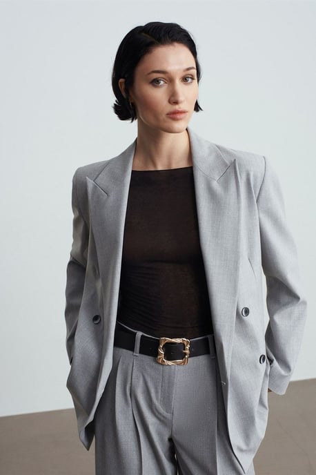 Damen Crepe Blazerjacke - Image 3