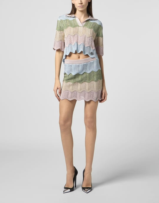 Knitted Polo T-Shirt Color Wave - Image 4