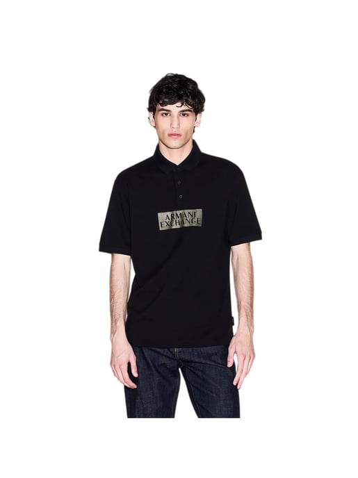 Armani Exchange Herren-Polohemd mit Aufnäher - Image 1