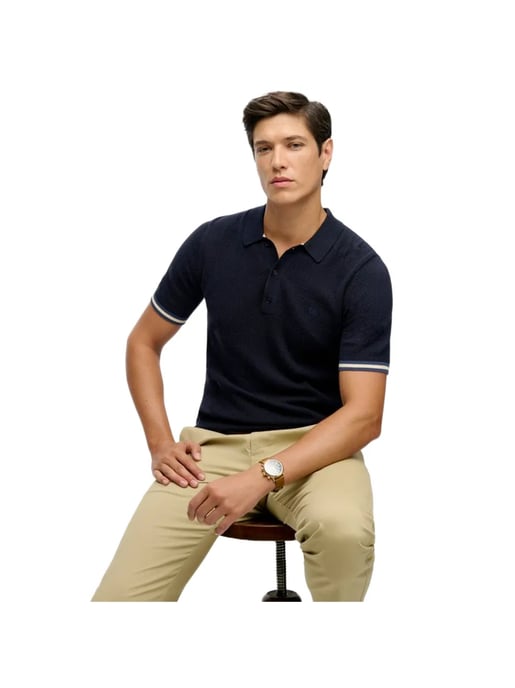 Superdry Herren Essential Strick-Polohemd - Image 3