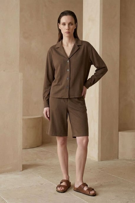 Baumwoll-Popeline-Hemd und Shorts Set - Image 2