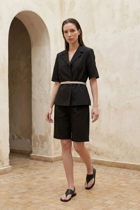 Gurtjacke und weite Hosen-Set - Image 5