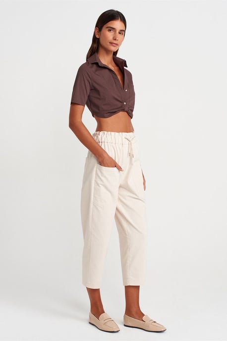 Damen Cropped Popeline Hemd - Image 4