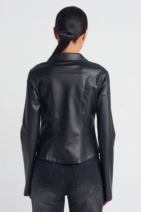 Slim Fit Kunstlederhemd - Image 2