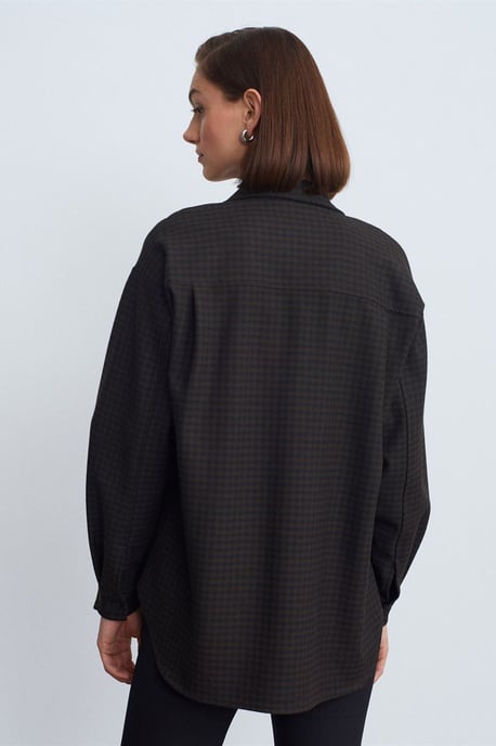 Oversized Langarm-Mikromusterhemd - Image 3