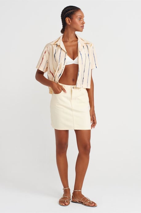 Gestreiftes Crop-Shirt für Damen - Image 4