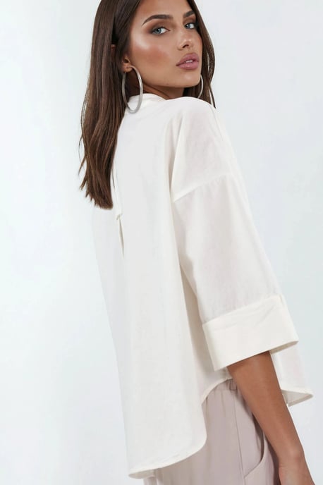Oversized Leinenmix-Button-Up-Shirt - Image 2