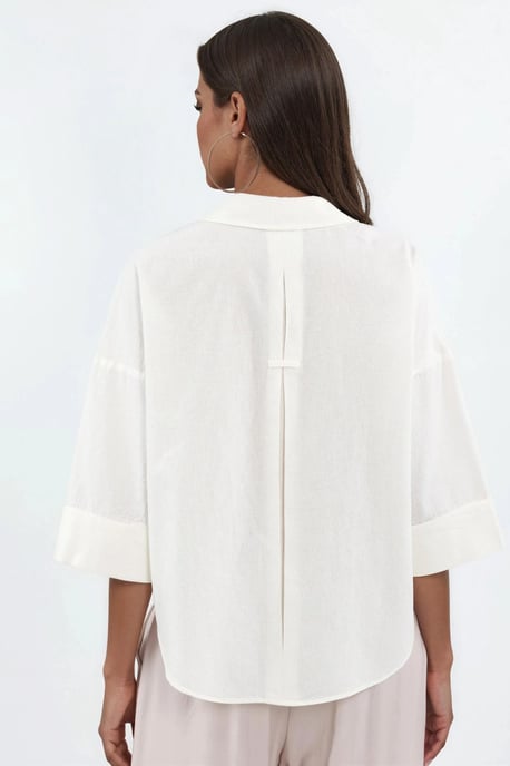 Oversized Leinenmix-Button-Up-Shirt - Image 3