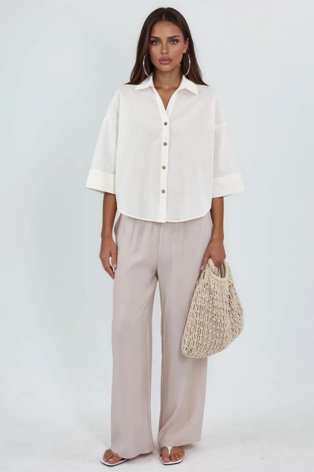 Oversized Leinenmix-Button-Up-Shirt - Image 4