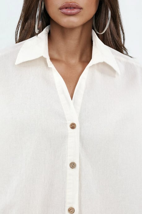 Oversized Leinenmix-Button-Up-Shirt - Image 5