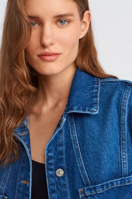 Oversized Baumwoll-Denim-Hemd - Image 3