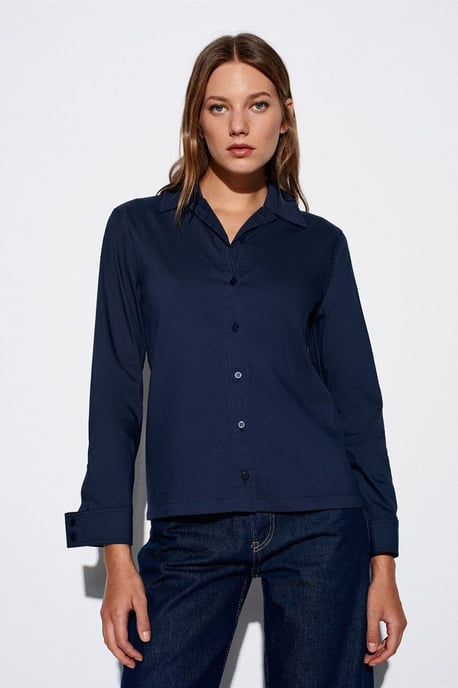 Damen Shirt mit ausgeschnittenem Muster aus festem Stoff - Image 3